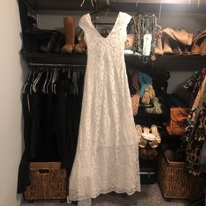 Lovers + Friends crochet BoHo wedding dress
